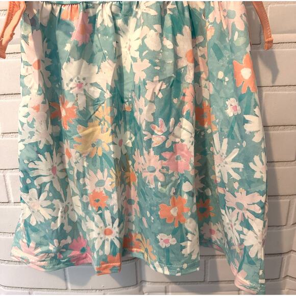 Toddler Girls 18 Months Sassy Saul Green Pink Plaid Floral Spring Summer Dress - Picture 5 of 11